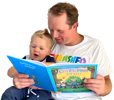 Dad Reading Personalised Book
